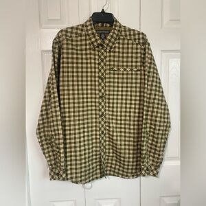 ExOfficio Shirt Size Large Men's Plaid Long Sleeve Buttons